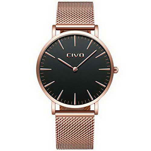 CIVO-Herren-Damen-Unisex-Uhren-Ultra-Dnne-Minimalistische-mit-Edelstahl-Mesh-Armband-Wasserdicht-Luxus-Mode-Armbanduhr-Elegant-Geschfts-Beilufig-Analog-Quarz-Uhren-0